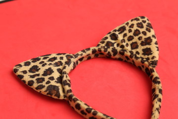 headband with leopard ears, for costume