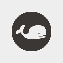 whale icon vector illustration and symbol for website and graphic design