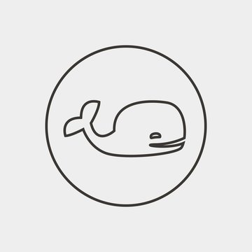 whale icon vector illustration and symbol for website and graphic design
