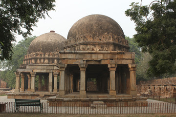 The view of tombs in Hauz Khas, Delhi, India