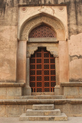 Fototapeta na wymiar Hauz khas village fort door, Delhi, India