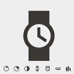 wrist watch icon vector illustration and symbol for website and graphic design