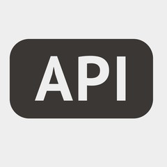 API icon vector illustration and symbol for website and graphic design