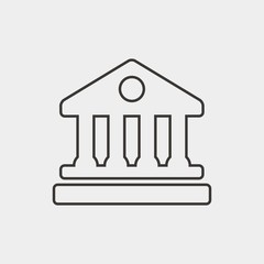 bank building icon vector illustration and symbol for website and graphic design