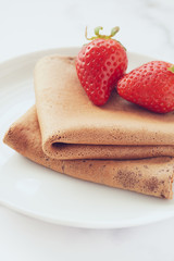Gluten-free vegan chocolate crepes