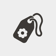 flower tag icon vector illustration and symbol for website and graphic design