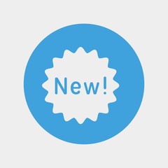 new sticker tag icon vector illustration and symbol for website and graphic design