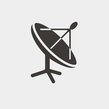 Satellite Dish Icon Vector Illustration And Symbol For Website And Graphic Design