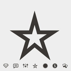 Obraz premium star icon vector illustration and symbol for website and graphic design