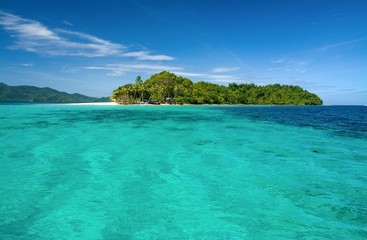 tropical island in sea