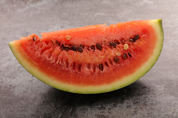 Fototapeta na wymiar fresh watermelon slice- single slice