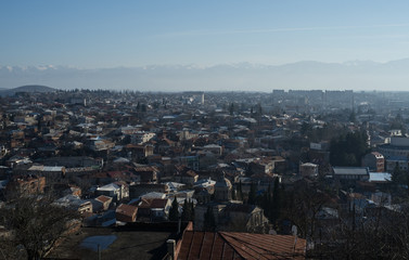 The residential quarters of Kutaisi at dawn.