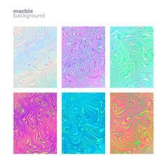 Set of marble multicolored texture. Vector illustration. Background for cover, poster, greeting card, invitation and etc.