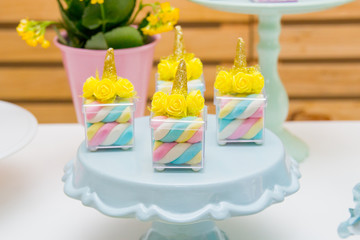 unicorn themed birthday decoration