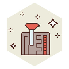 Shiny auto transmission gearbox vector icon design