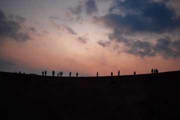 Pink sky Sunset Time  on Mountain