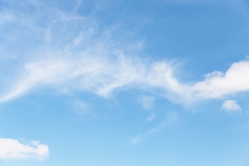 Naklejka na ściany i meble Beautiful blue sky with cirrocumulus white clouds