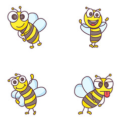  Honey Bee Cartoons Icons Pack