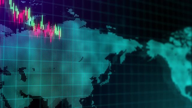 世界経済・株価急落のモーショングラフィック