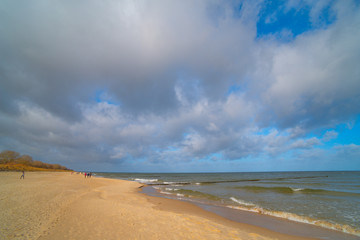 On the island of Usedom, Baltic Sea, in winter.