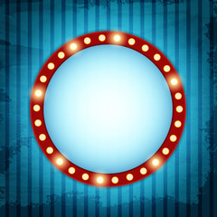 Naklejka premium Retro banner on Grunge circus vintage background