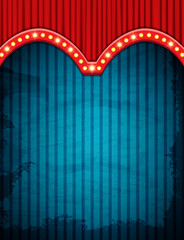 Vintage circus background with Red curtain