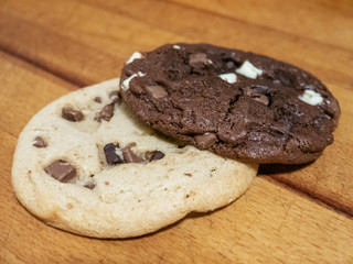 Cookies on a wooden background