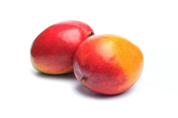 Ripe mango isolated on white. Mango Clipping Path - Image