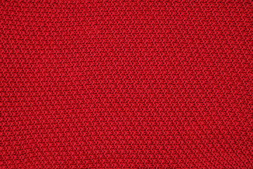 Background Texture of Knitted Red Fabric