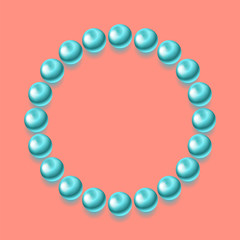 Abstract minimal pastel geometry tech background with glossy 3d balls. Vector design