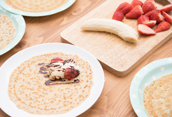 手作りのクレープ