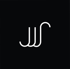 Professional Innovative Initial WJ JW logo. Letter WJ JW Minimal elegant Monogram. Premium Business Artistic Alphabet symbol and sign