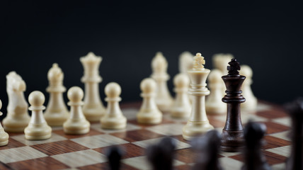 Chess pieces. Concept of business ideas and Competition and Strategy