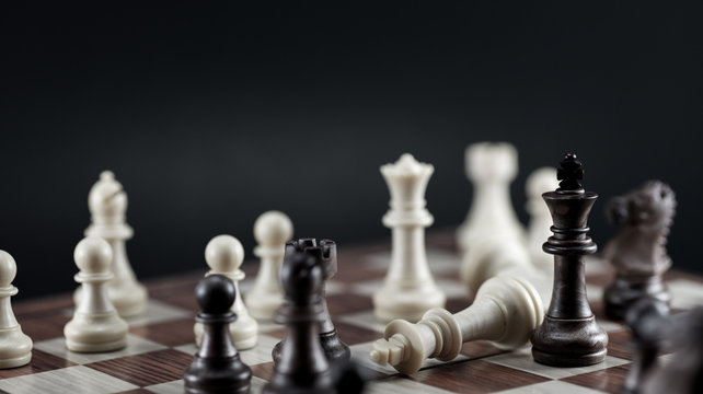 Chess pieces. Concept of business ideas and Competition and Strategy