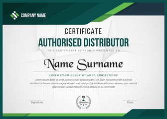 Modern green certificate for corporate companies and all types business and other sectors