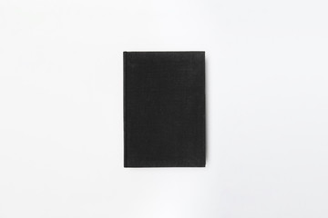 Blank black Hardcover Book Mock-Up isolated on white background.High resolution photo.