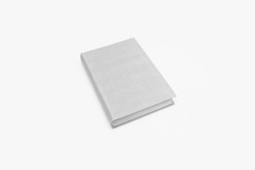 Blank white Hardcover Book Mock-Up isolated on white background.High resolution photo.