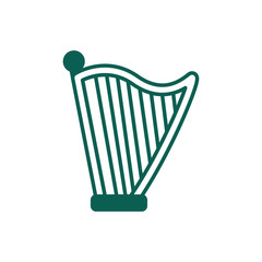 harp musical instrument line style icon