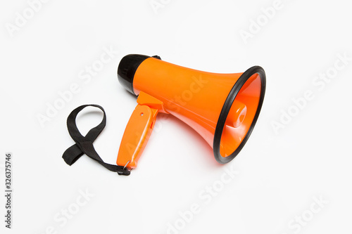 Download Electronic Megaphone Mockup On White Background Loud Speaking Device Bullhorn Public Address Megaphone High Resolution Photo Wall Mural Sabir
