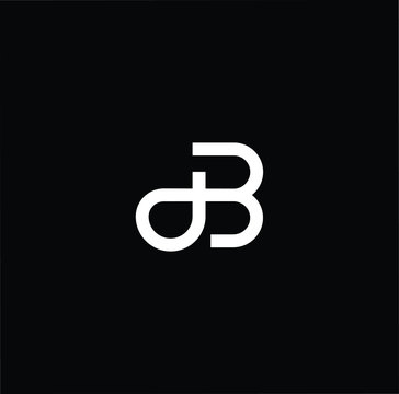 Minimal elegant monogram art logo. Outstanding professional trendy awesome artistic JB BJ initial based Alphabet icon logo. Premium Business logo White color on black background
