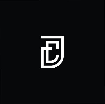 Minimal elegant monogram art logo. Outstanding professional trendy awesome artistic JE EJ initial based Alphabet icon logo. Premium Business logo White color on black background
