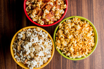 Popcorn. Traditional classic American favorite snack. 