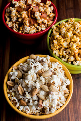 Popcorn. Traditional classic American favorite snack. 