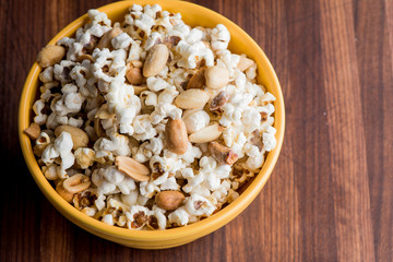 Popcorn. Traditional classic American favorite snack. 