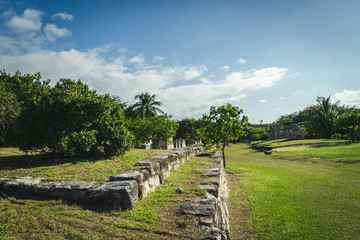 Fototapeta na wymiar El Ray, Mayan Ruin in Cancun, Mexico