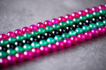 Beads of different colors are made of nylon thread, which can be used for jewelry or fishing line