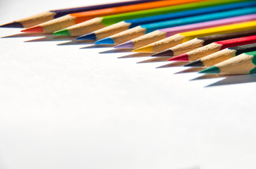 Color Pencils with White Background