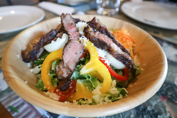 salad or beef salad, beef and vegetable salad