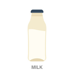 milk bottle flat icon on white transparent background. You can be used black ant icon for several purposes.	