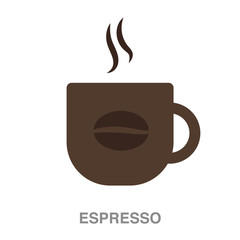 espresso flat icon on white transparent background. You can be used black ant icon for several purposes.	